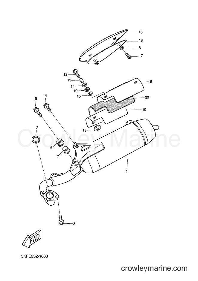 2001 Scooter YQ50L - YQ50L (5KFE) [010] - EXHAUST