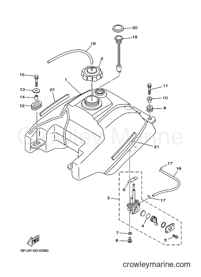 2000 ATV YFM400FWN - YFM400FWN (5FU3) [010] - FUEL TANK