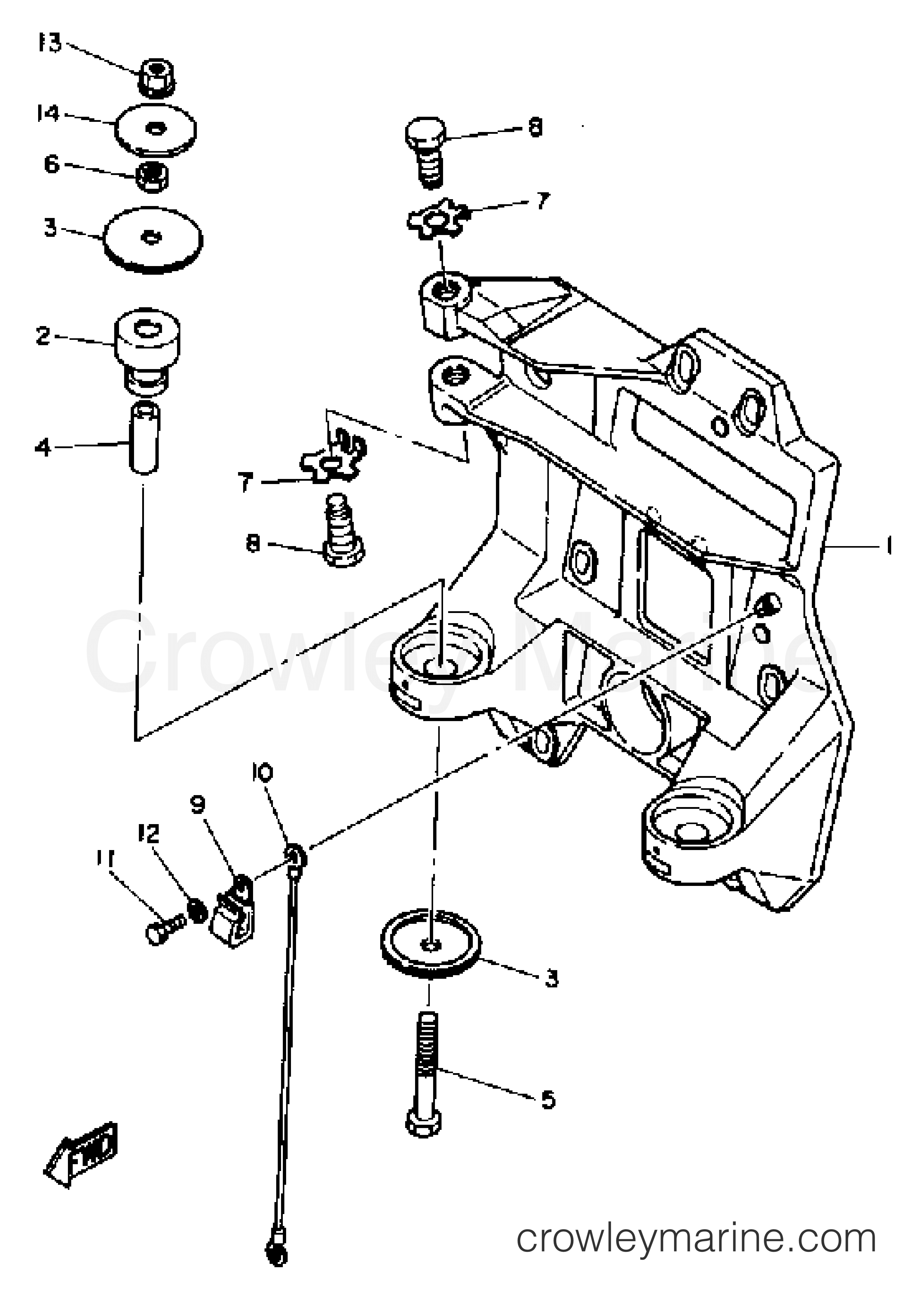 Yamaha Motors V8_7.4_INTERMEDIATE - TRAMSOM PLATE
