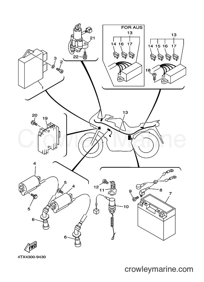 1999 Street Bike TDM850 - TDM850 (4TX4) [120] - ELECTRICAL 1