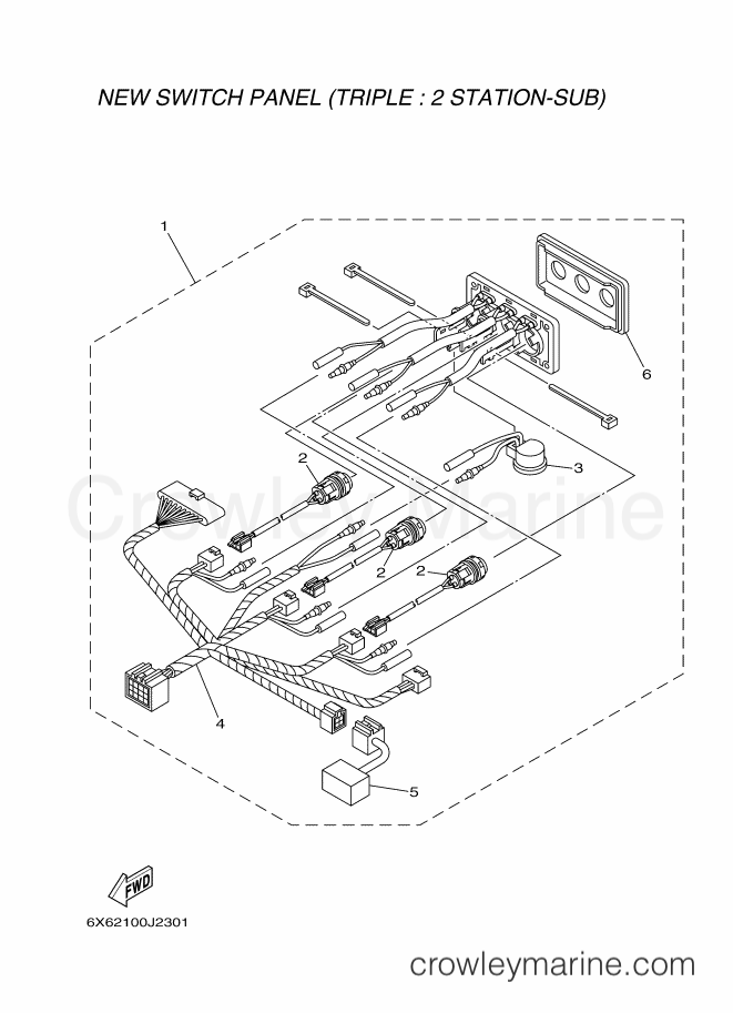 Yamaha Motors ONE TOUCH START (6X62) [100] - SWITCH & PANEL 9 (TRIPLE)