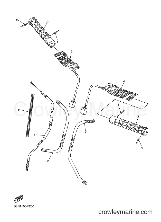 Yamaha Motors RT50FX (8GN2) [010] - CONTROL CABLE