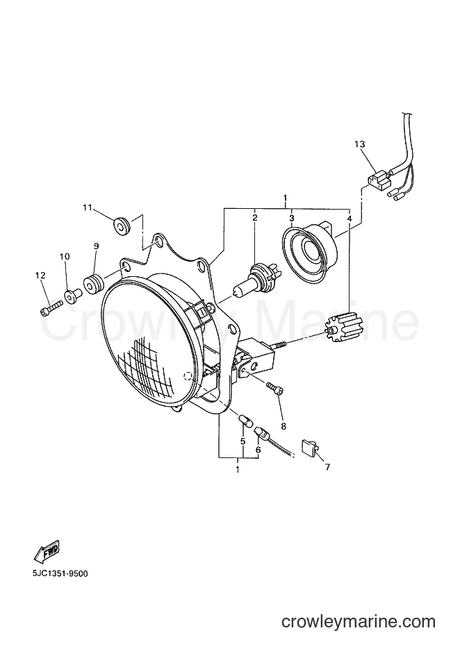 Yamaha Motors XVZ13TF (5JC2) [010] - HEADLIGHT