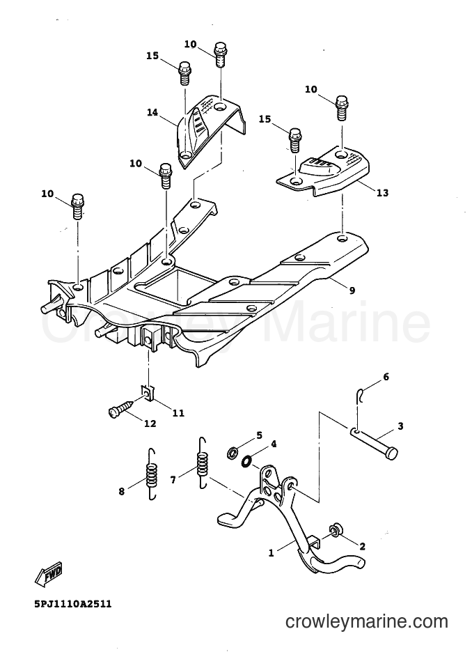 2002 Scooter YW50 - YW50 (5PN1) [010] - STAND. FOOTREST