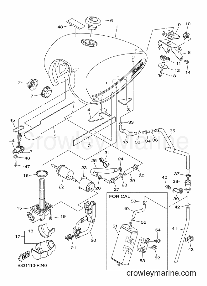 2015 Cruiser XVS950CR - XVS950CR (B332) [010] - FUEL TANK