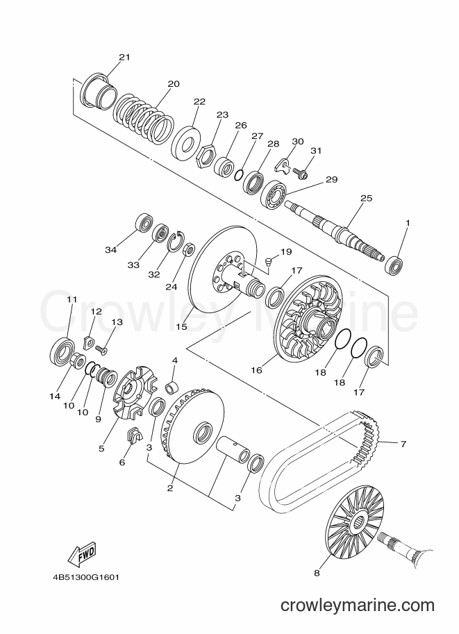 Yamaha Motors XP500A (1LD3) [010] - CLUTCH 2