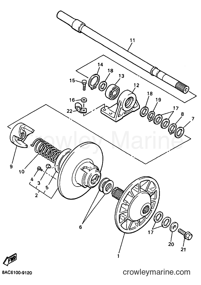 Yamaha Motors VK540E (8ACT) [010] - SECONDARY SHEAVE