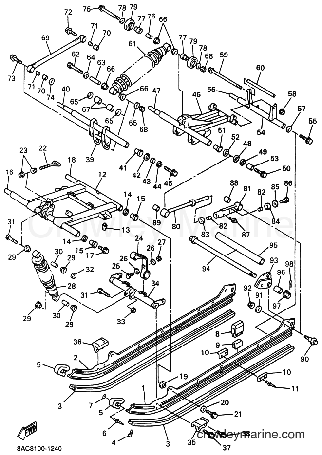 2002 Snowmobile VK540E-3 - VK540E-3 (8AC9) [020] - TRACK SUSPENSION 2