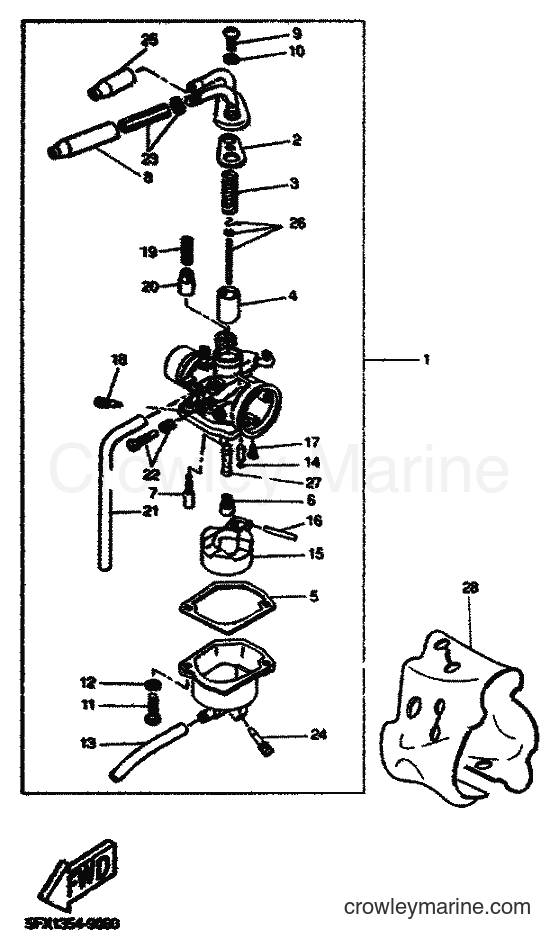 2001 Scooter EW50 - EW50 (5LH3) [010] - CARBURETOR