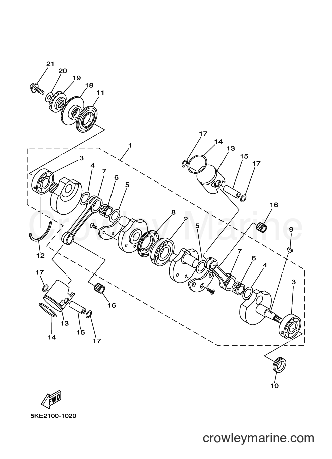 2001 Street Bike TZ250 - TZ250 (5KE2) [080] - CRANKSHAFT & PISTON