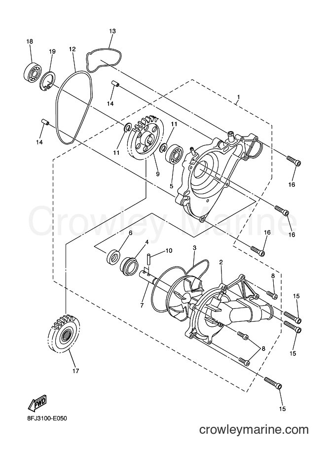 Yamaha Motors SRV10RD (8JP4) [010] - WATER PUMP
