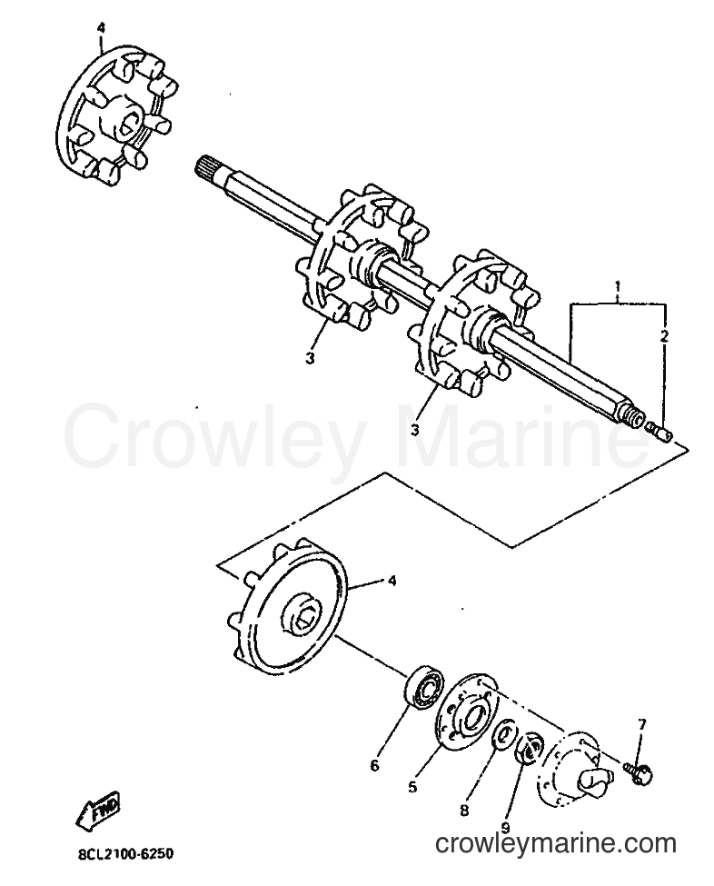 1996 Snowmobile VX600 - VX600 (8CA3) [010] - TRACK DRIVE 1