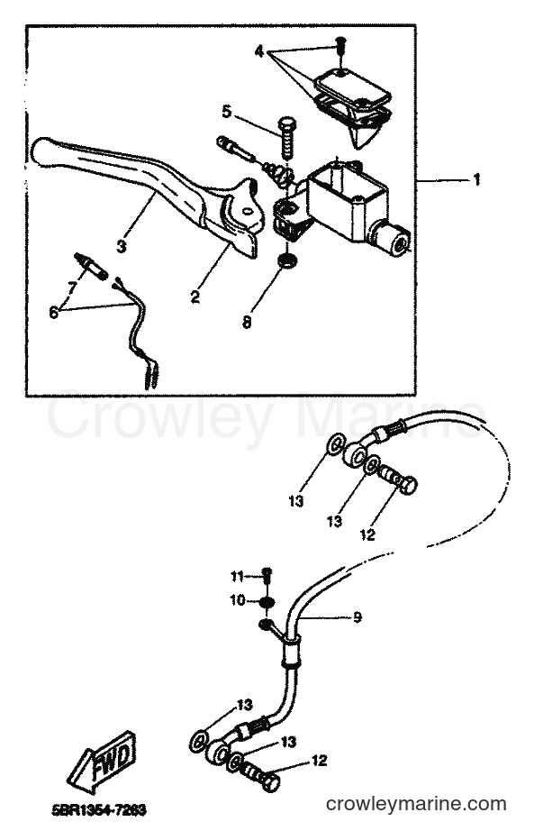 2001 Scooter YQ50 - YQ50 (5PU1) [020] - FRONT MASTER CYLINDER
