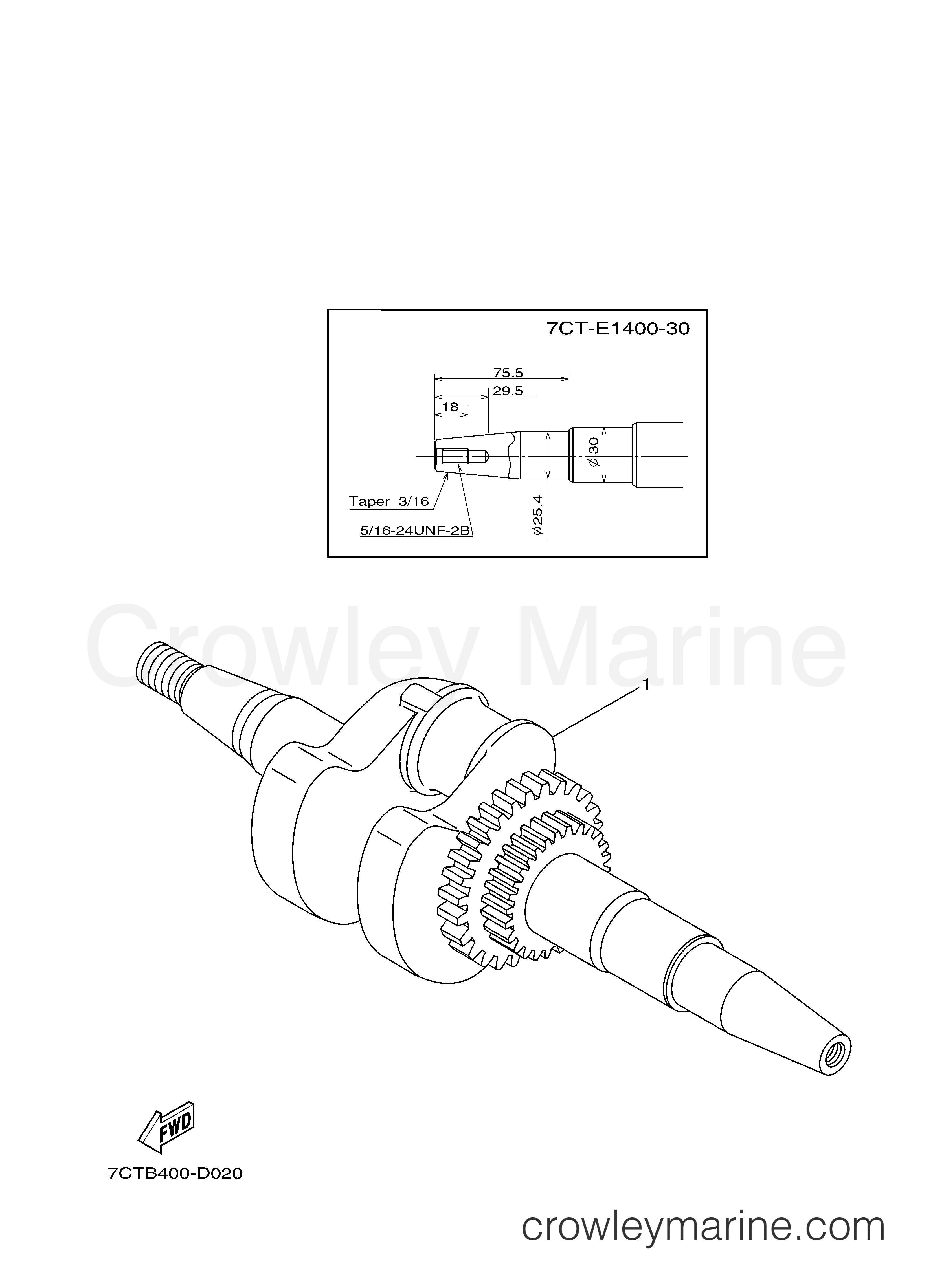 Yamaha Motors MZ360KHID3 - CRANKSHAFT 2