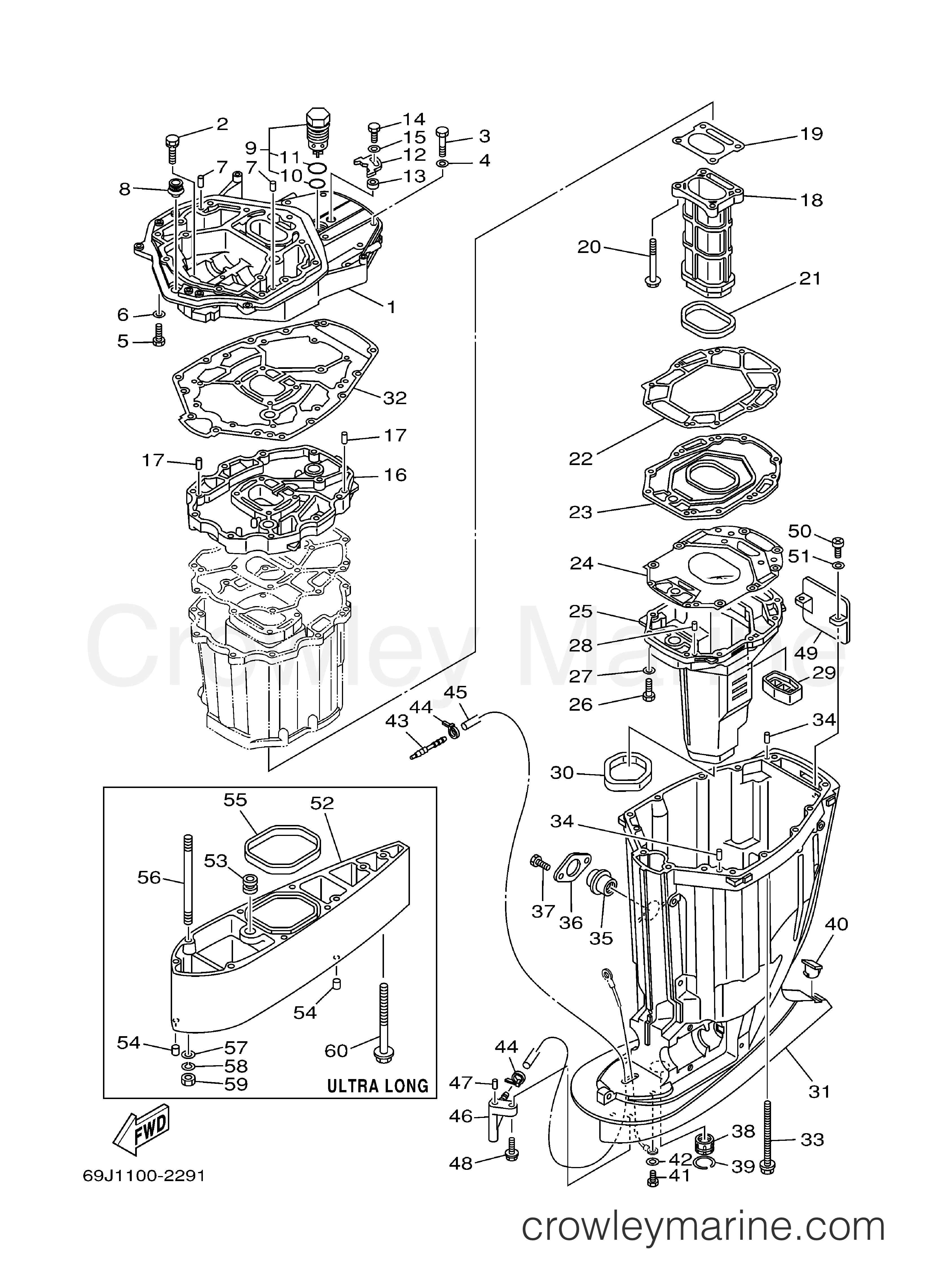 Yamaha Motors LF225TURA - UPPER CASING