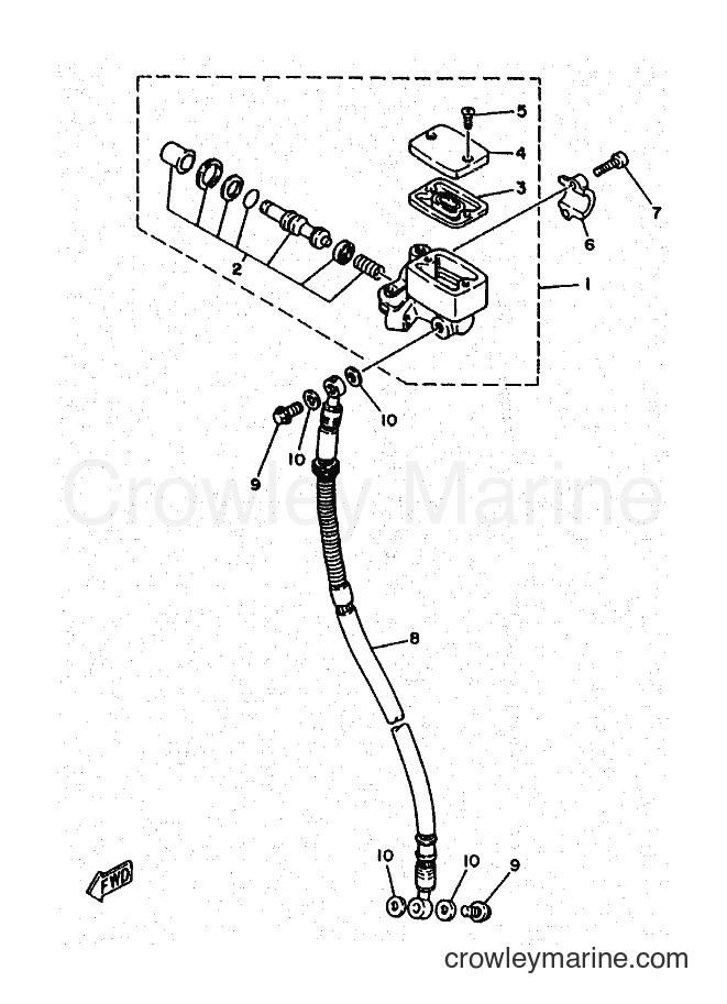 Yamaha Motors YA50R (4PC4) [010] - FRONT MASTER CYLINDER