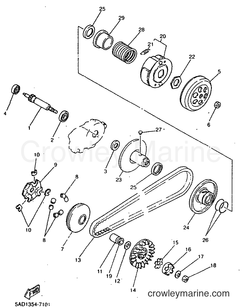 1999 Scooter YN50 - YN50 (5BW2) [010] - CLUTCH