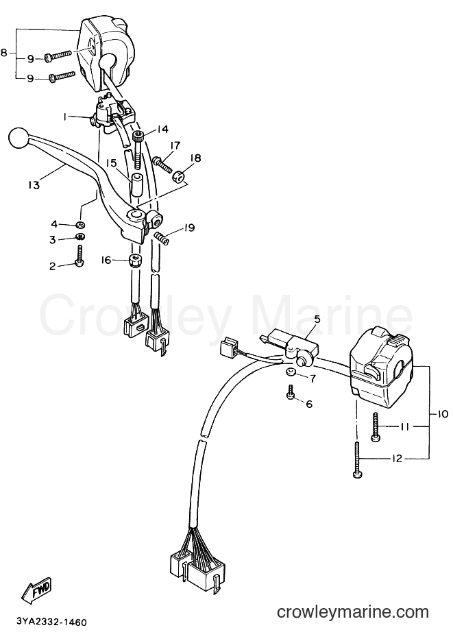 1991 Sport Bike FJ1200A - FJ1200A (3YA2) [999] - HANDLE SWITCH & LEVER
