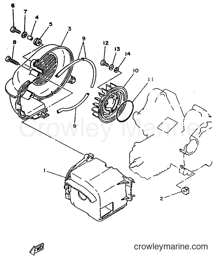 1996 Scooter YA50F - YA50F (4SN2) [999] - AIR SHROUD & FAN