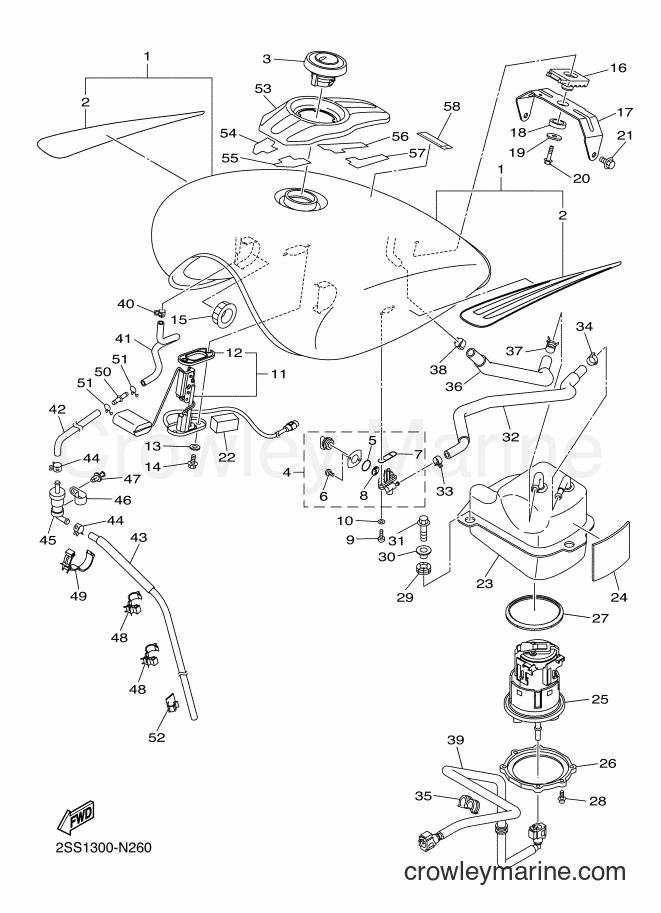 2015 Cruiser XVS1300CU - XVS1300CU (2SS4) [010] - FUEL TANK