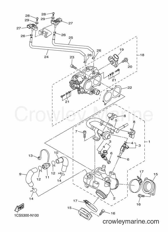 Yamaha Motors XVS1300A (11C7) [040] - INTAKE 1
