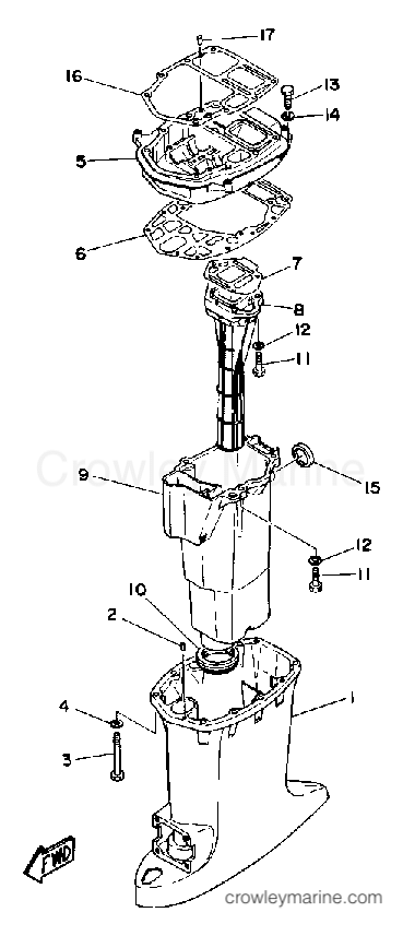 Yamaha Motors 50ETMLD - UPPER CASING