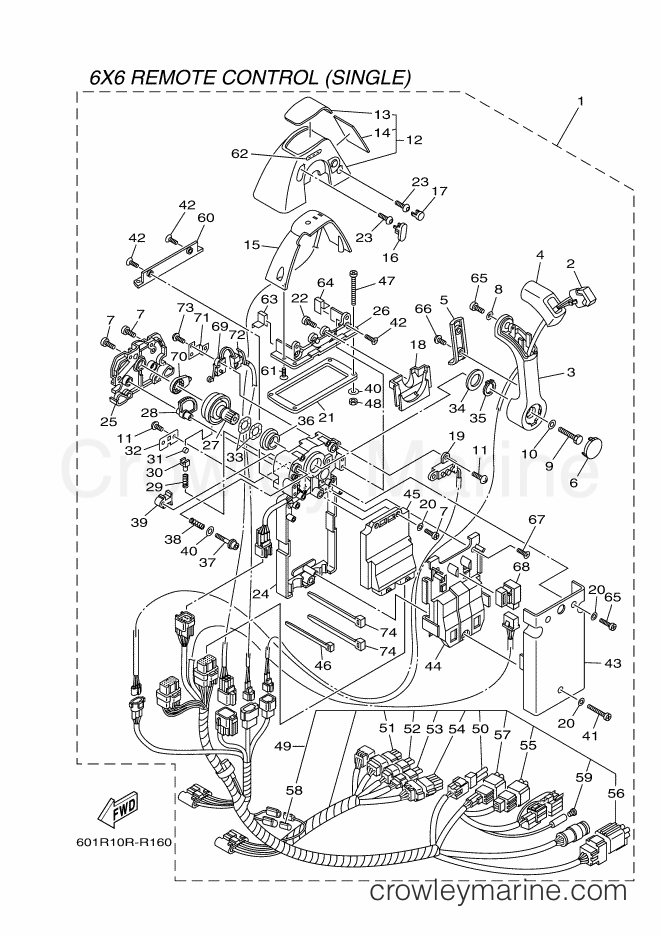 Yamaha Motors RIGGING REMOCON-2017 (601R) [010] - DBW REMOTE CONTROL 1 (SINGLE)