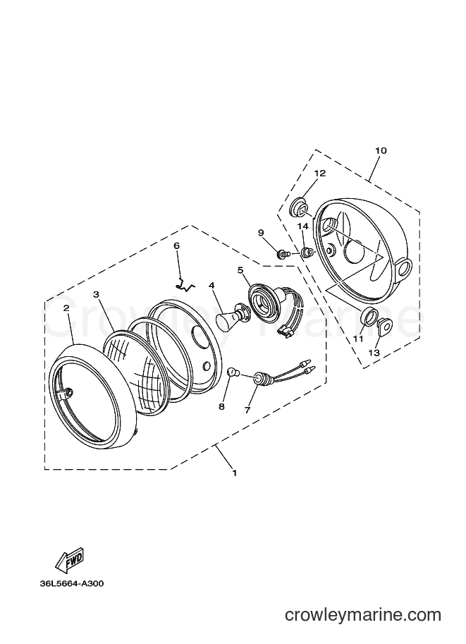 2003 Street Bike RX100T - RX100T (36L6) [010] - HEADLIGHT