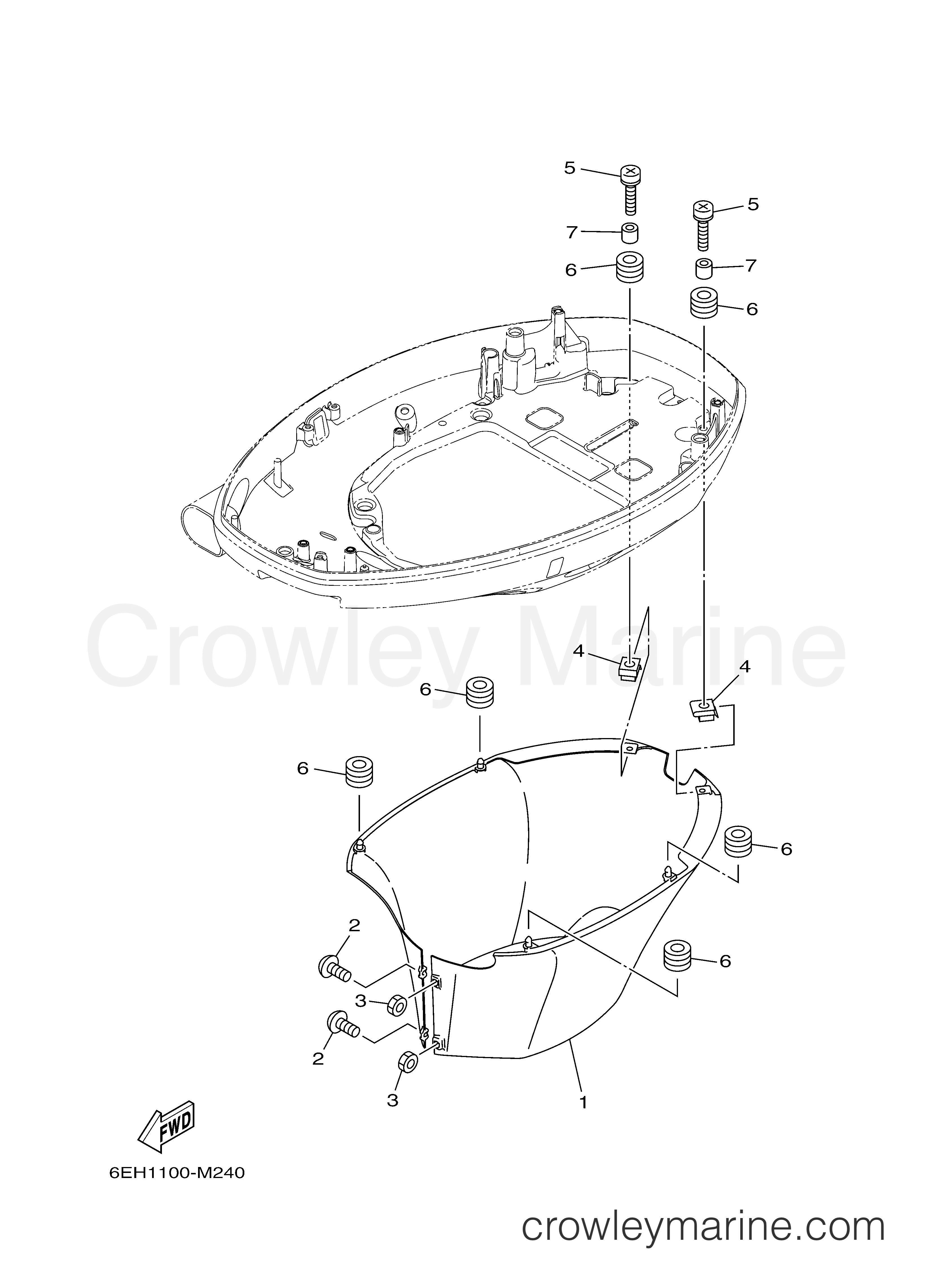 Yamaha Motors VF150LA - BOTTOM COWLING 2