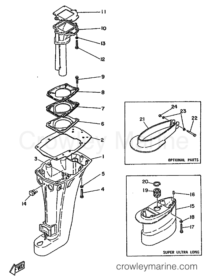 Yamaha Motors 9.9D (6E7) [999] - UPPER CASING