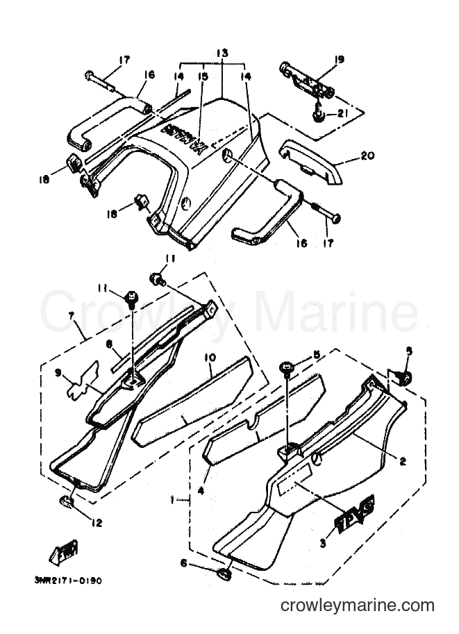 1990 Dirt Bike TDR250 - TDR250 (3NR2) [010] - SIDE COVER