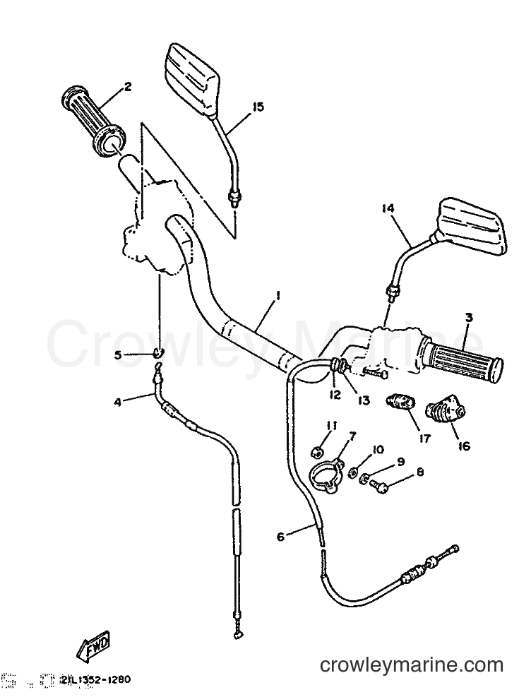 Yamaha Motors SR250 (21L1) [999] - STEERING CABLE FOR DISK BRAKE