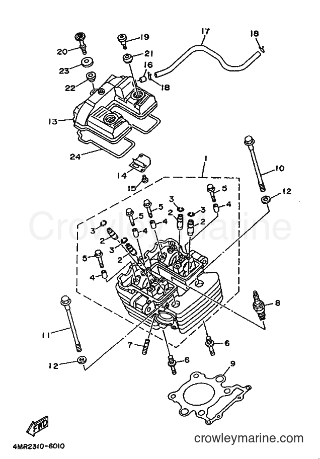 1996 Dirt Bike TT250R - TT250R (4MR2) [999] - CYLINDER HEAD