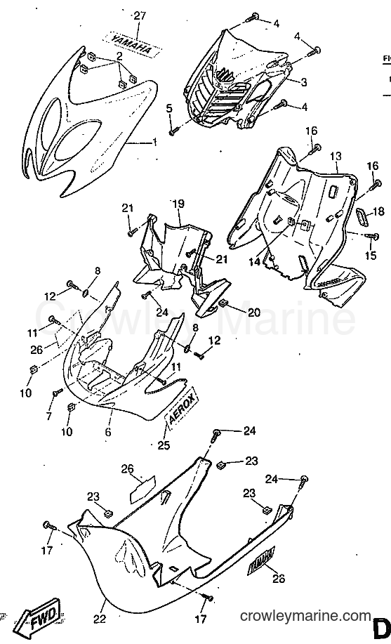 1997 Scooter YQ50 - YQ50 (5BS1) [999] - LEG SHIELD