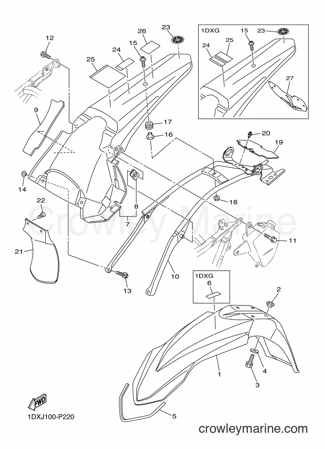 2015 Dirt Bike WR450F - WR450F (1DXF) [010] - FENDER 2