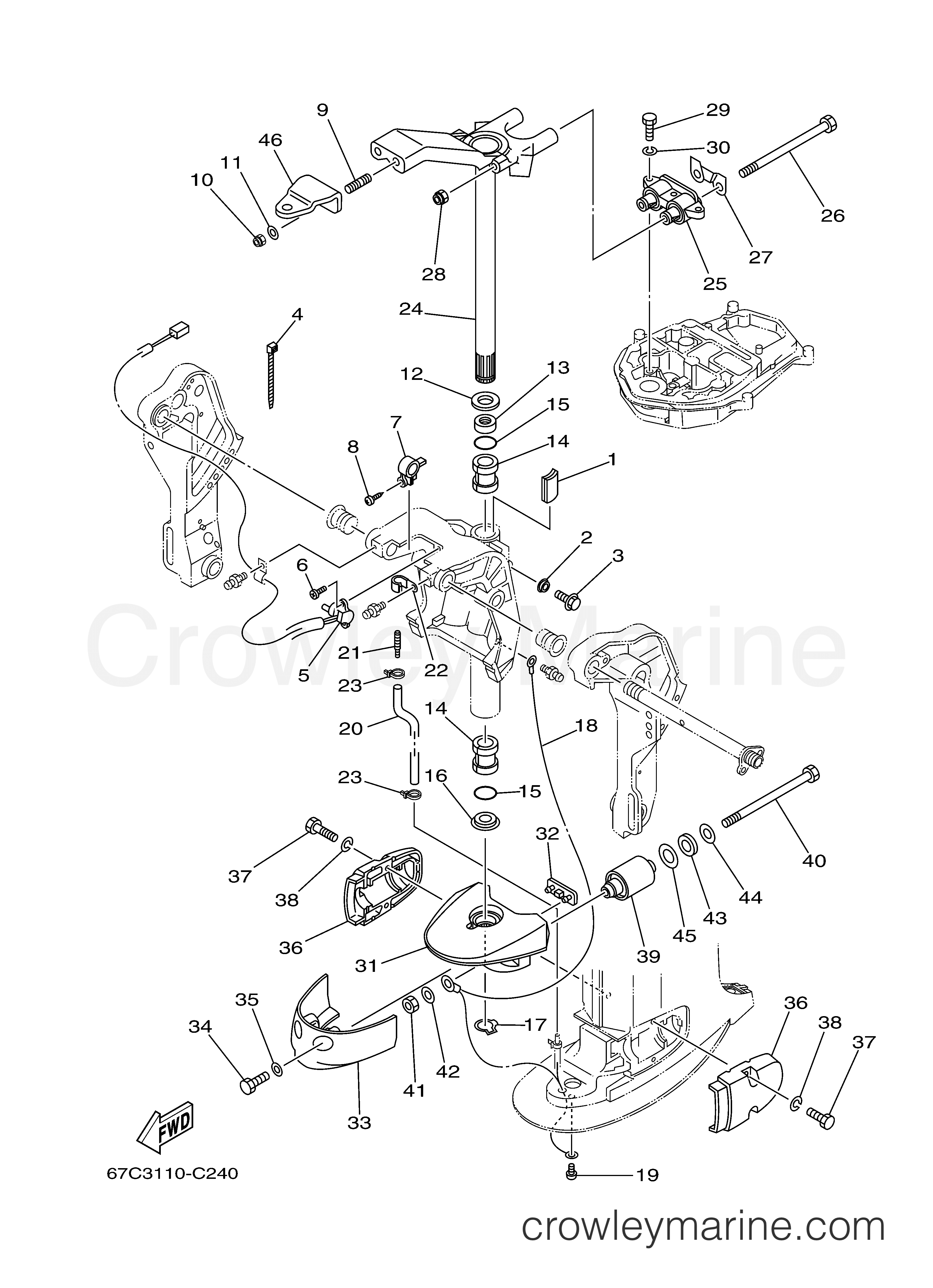 Yamaha Motors F30TLR - BRACKET 3