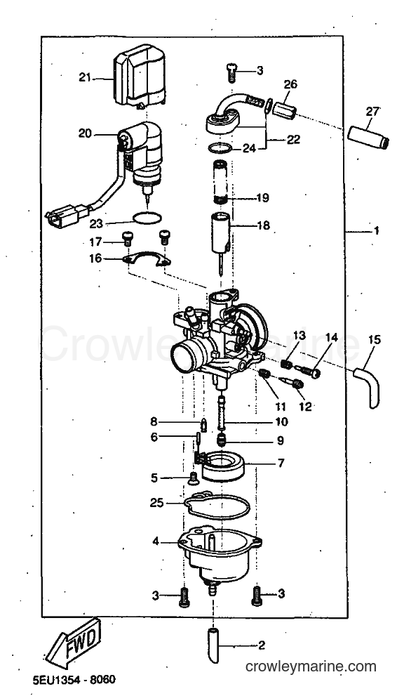 1999 Scooter YH50 - YH50 (5JB1) [010] - CARBURETOR