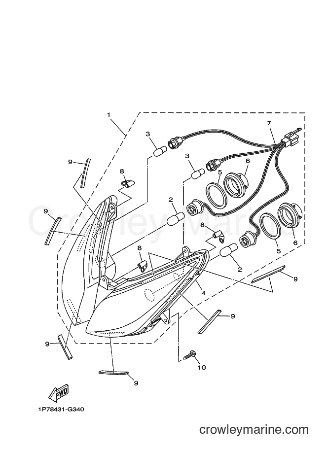 Yamaha Motors AT115 (1P7B) [010] - HEADLIGHT