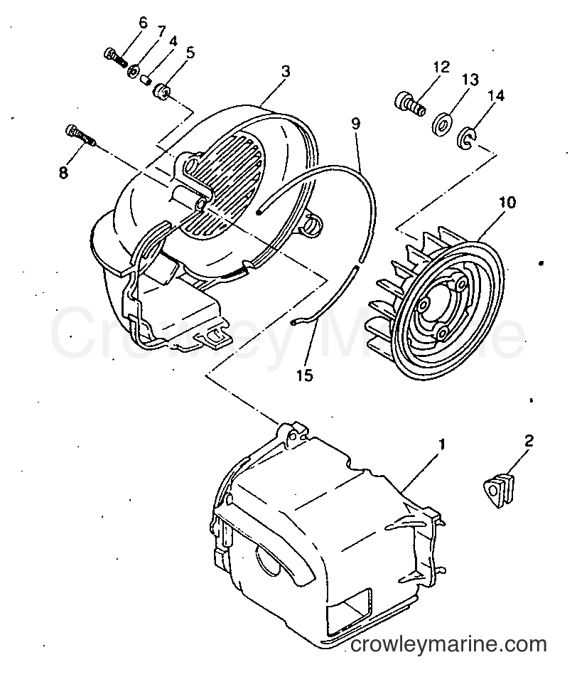 Yamaha Motors YH50 (5KG1) [010] - AIR SHROUD & FAN