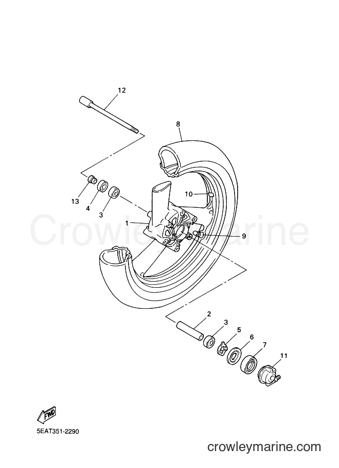 2003 Street Bike XJR1300 - XJR1300 (5WM2) [010] - FRONT WHEEL