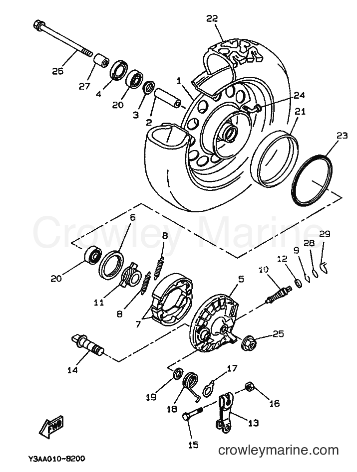 1992 Scooter CW50 - CW50 (3WV2) [999] - FRONT WHEEL