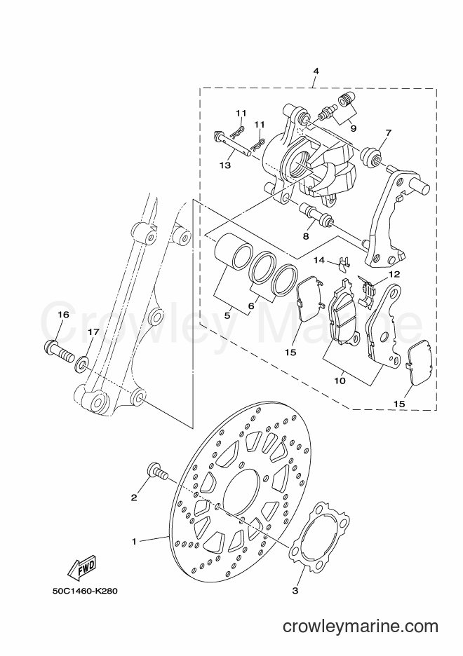 Yamaha Motors T135SEC (55S2) [010] - FRONT BRAKE CALIPER