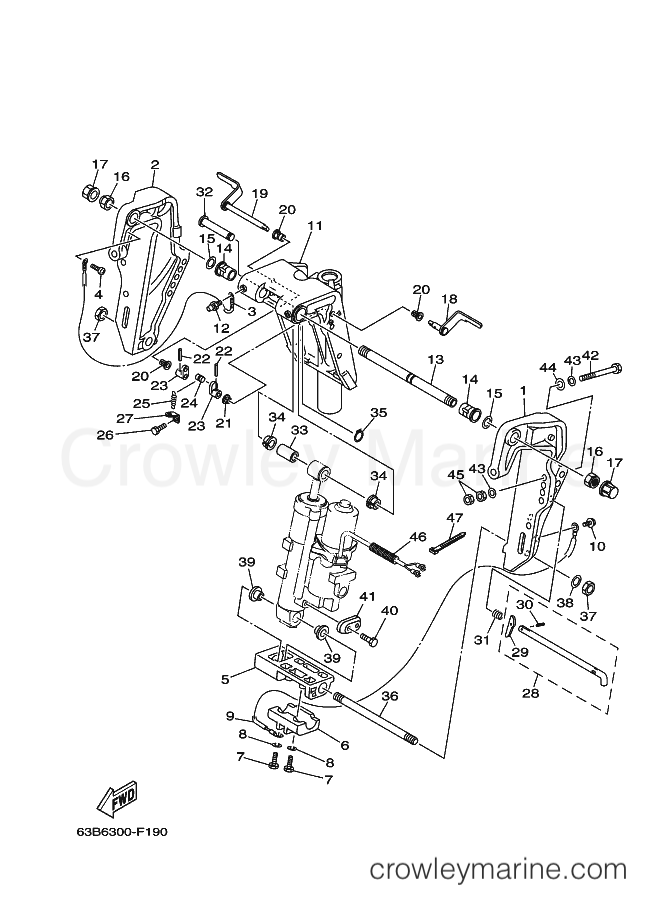 Yamaha Motors 40V (63B6) [110] - BRACKET 1