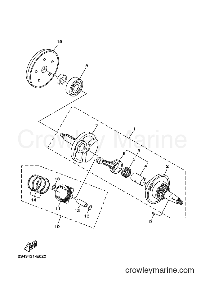 2006 Scooter LA-135DCL - LA-135DCL (2S43) [010] - CRANKSHAFT & PISTON