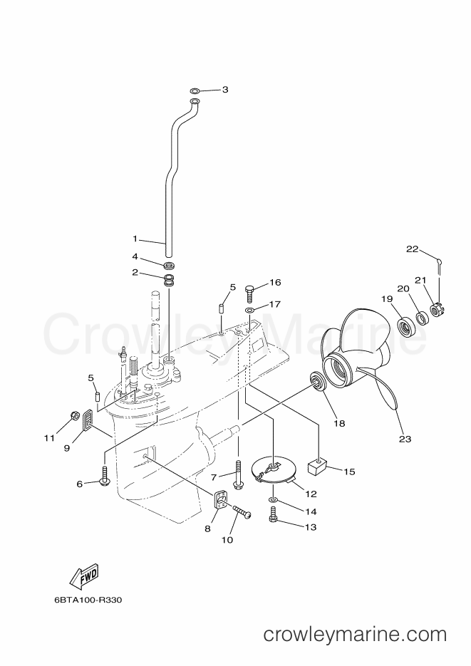 Yamaha Motors F30BET (6BTA) [100] - LOWER CASING & DRIVE 2