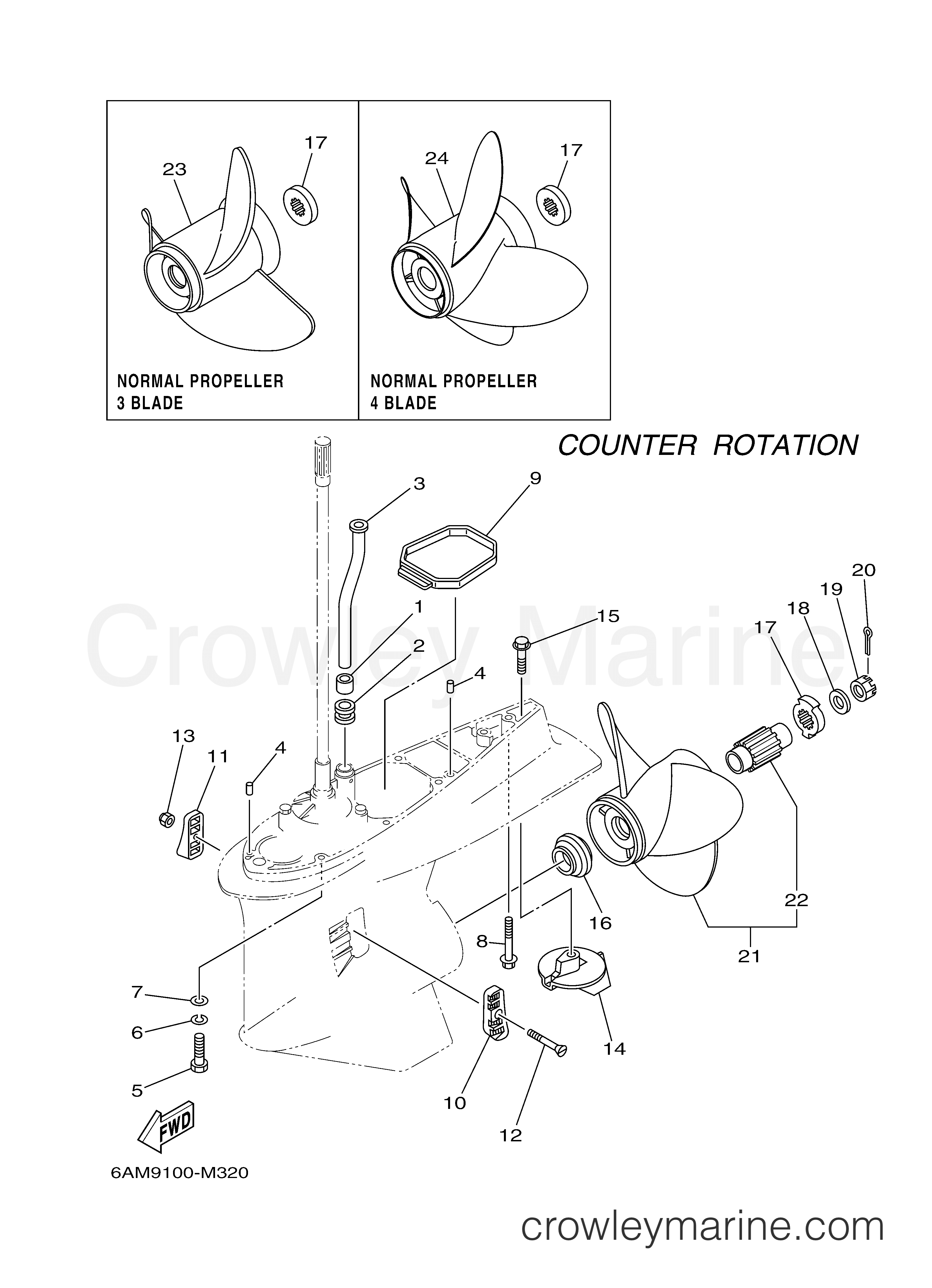 Yamaha Motors LF200XA - LOWER CASING DRIVE 4