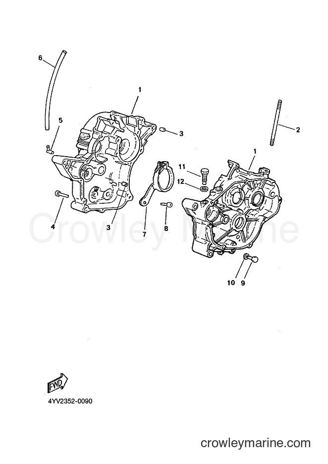 2001 Scooter TZR50 - TZR50 (4YV4) [010] - CRANKCASE