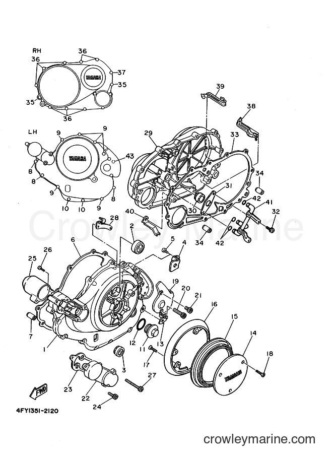 1997 Cruiser XV1100 - XV1100 (3EF8) [010] - CRANKCASE COVER 1