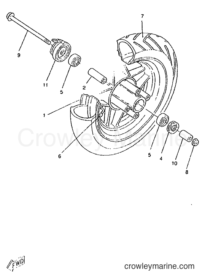 1996 Scooter CW50RSP - CW50RSP (4UR5) [999] - FRONT WHEEL