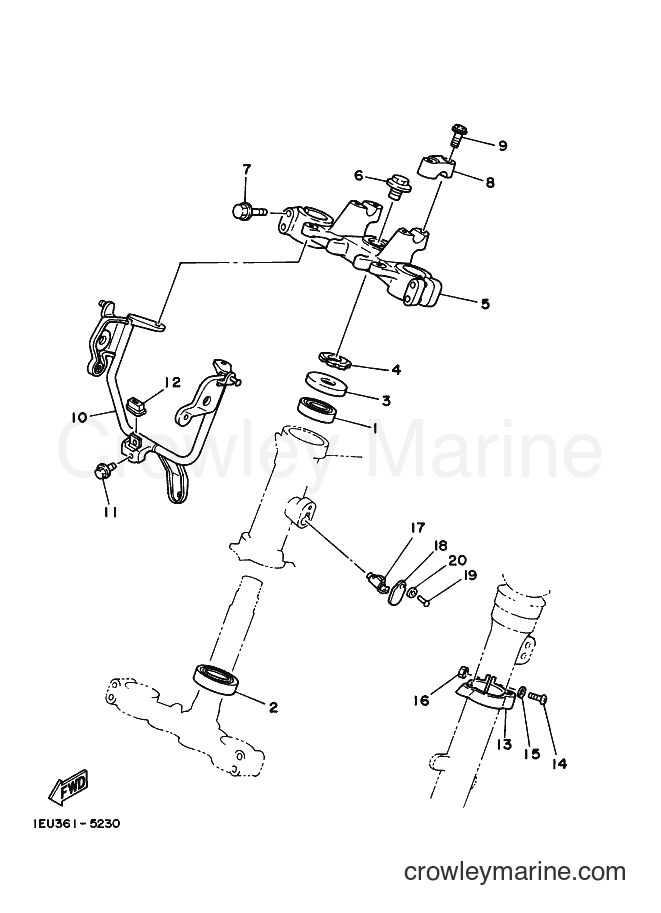 1986 Dirt Bike XT350 - XT350 (55V0) [100] - STEERING